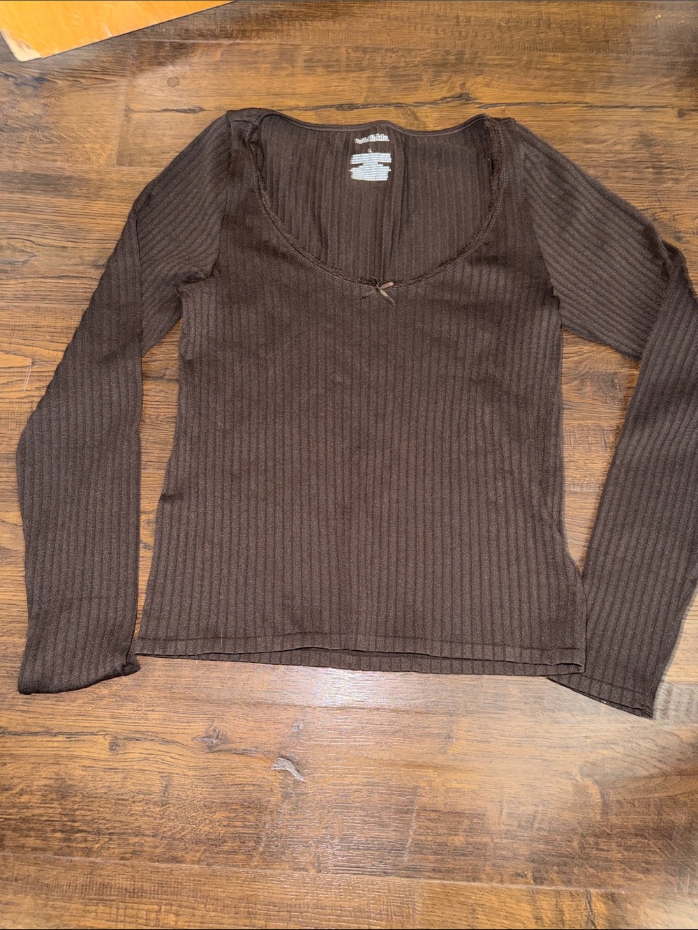 Wild Fable Long Sleeve Seamless Square Neck Blouse